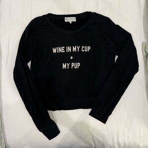 Wildfox Black Sweatshirt with Playful Print